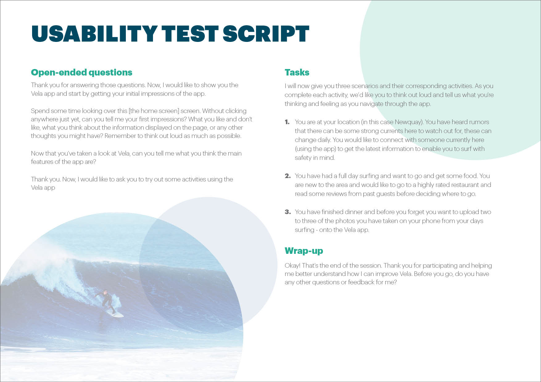 Usability Test Script